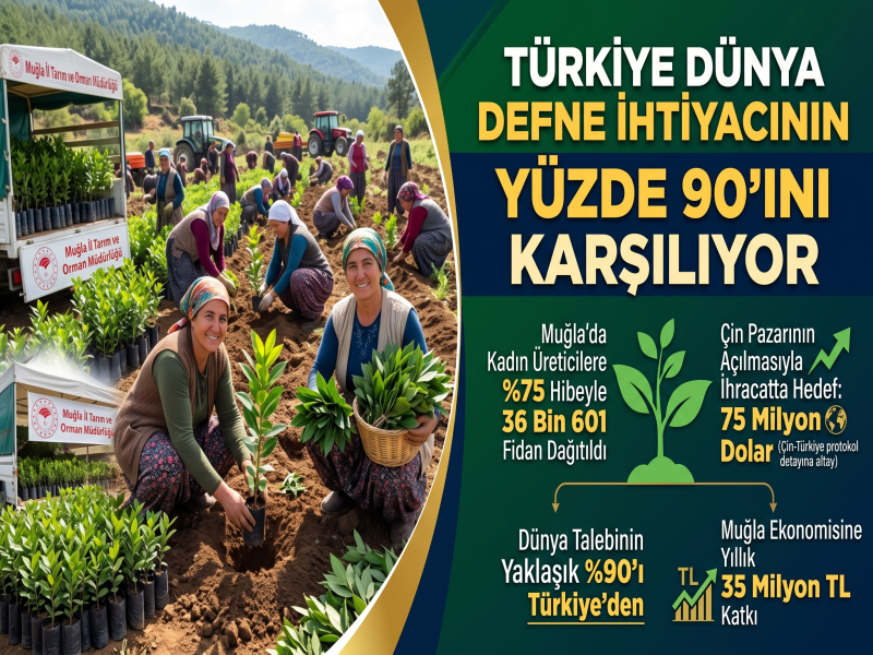 Türkiye dünya defne ihtiyacının yüzde 90’ını karşılıyor!