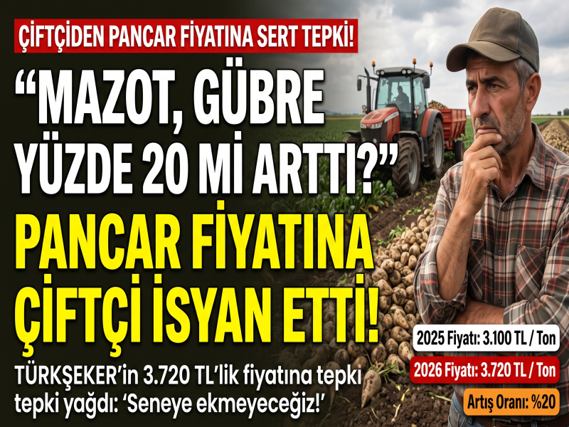 Pancar fiyatına çiftçi tepkisi: “Mazot, gübre yüzde 20 mi arttı?”
